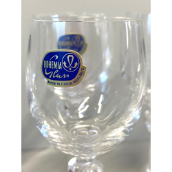 SET 6 BICCHIERI VINTAGE CALICE GRAPPA LIQUORE CRISTALLO BOHEMIA ø 4,5 x 13 cm/h