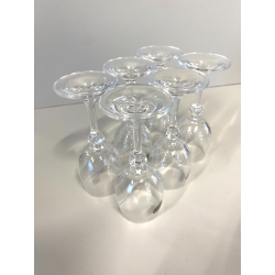 SET 6 BICCHIERI VINTAGE CALICE GRAPPA LIQUORE CRISTALLO BOHEMIA ø 4,5 x 13 cm/h