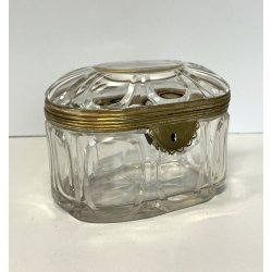 ANTICO SCRIGNO cofanetto BACCARAT cristallo FRANCE epoca '800 hand cut box