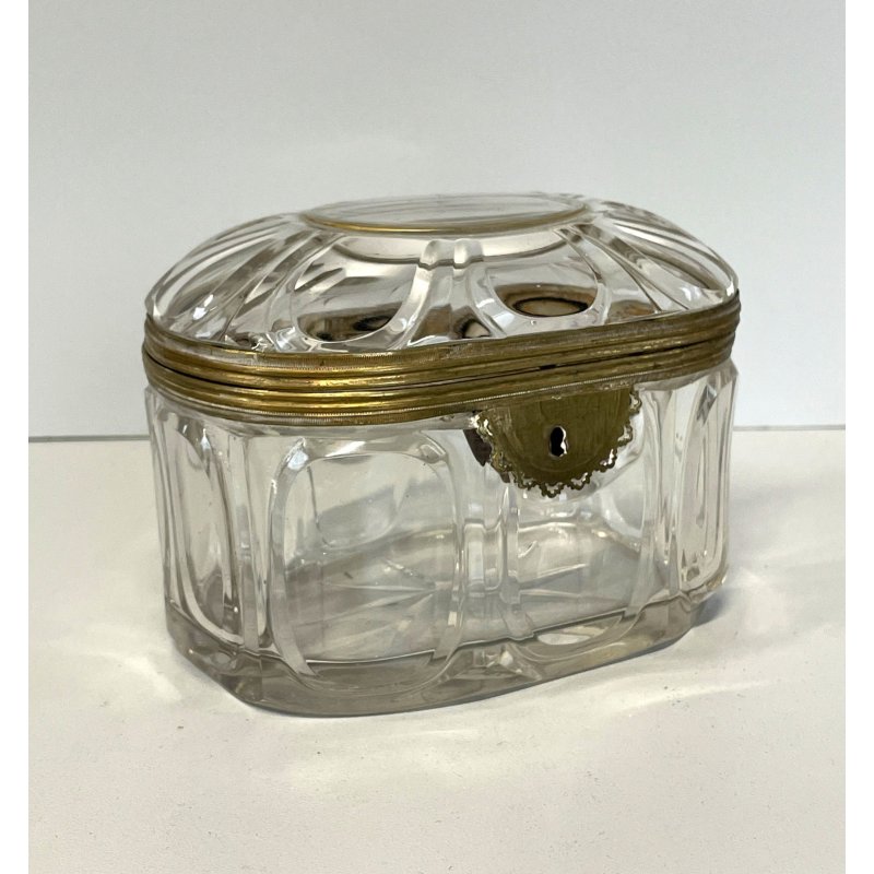 ANTICO SCRIGNO cofanetto BACCARAT cristallo FRANCE epoca '800 hand cut box