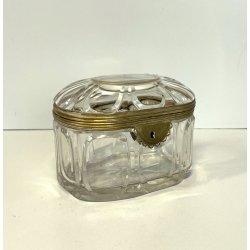 ANTICO SCRIGNO cofanetto BACCARAT cristallo FRANCE epoca '800 hand cut box