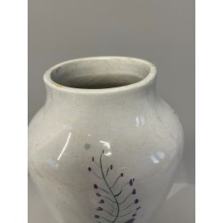 ANTICO VASO CERAMICA SCI LAVENO PORTA FIORI ANNI 30 DECORO FLOREALE DIPINTO