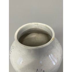 ANTICO VASO CERAMICA SCI LAVENO PORTA FIORI ANNI 30 DECORO FLOREALE DIPINTO