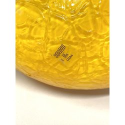 GRANDE FRUTTO VETRI VM Murano CEDRO LIMONE GIALLO  20cm  VINTAGE GLASS '900