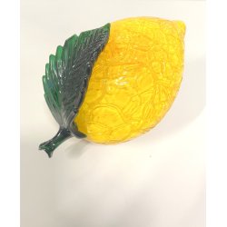 GRANDE FRUTTO VETRI VM Murano CEDRO LIMONE GIALLO  20cm  VINTAGE GLASS '900