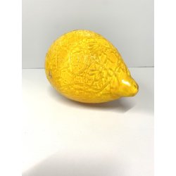 GRANDE FRUTTO VETRI VM Murano CEDRO LIMONE GIALLO  20cm  VINTAGE GLASS '900