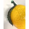 GRANDE FRUTTO VETRI VM Murano CEDRO LIMONE GIALLO  20cm  VINTAGE GLASS '900