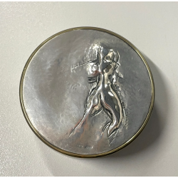 ANTICA SCULTURA FERMACARTE GIUSEPPE AJMONE PUNZONATO ARGENTO 800 BASSORILIEVO