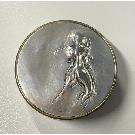 ANTICA SCULTURA FERMACARTE GIUSEPPE AJMONE PUNZONATO ARGENTO 800 BASSORILIEVO