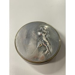 ANTICA SCULTURA FERMACARTE GIUSEPPE AJMONE PUNZONATO ARGENTO 800 BASSORILIEVO