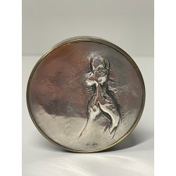 ANTICA SCULTURA FERMACARTE GIUSEPPE AJMONE PUNZONATO ARGENTO 800 BASSORILIEVO