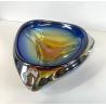 CIOTOLA POSACENERE VETRO SOMMERSO MURANO SVUOTA TASCHE ITALIA CENTROTAVOLA BLU