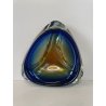 CIOTOLA POSACENERE VETRO SOMMERSO MURANO SVUOTA TASCHE ITALIA CENTROTAVOLA BLU