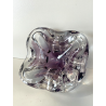 CIOTOLA POSACENERE VETRO SOMMERSO MURANO SVUOTA TASCHE COLOR VIOLA TRASPARENTE