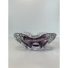 CIOTOLA POSACENERE VETRO SOMMERSO MURANO SVUOTA TASCHE COLOR VIOLA TRASPARENTE