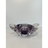 CIOTOLA POSACENERE VETRO SOMMERSO MURANO SVUOTA TASCHE COLOR VIOLA TRASPARENTE