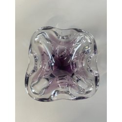 CIOTOLA POSACENERE VETRO SOMMERSO MURANO SVUOTA TASCHE COLOR VIOLA TRASPARENTE