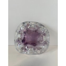 CIOTOLA POSACENERE VETRO SOMMERSO MURANO SVUOTA TASCHE COLOR VIOLA TRASPARENTE