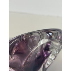 CIOTOLA POSACENERE VETRO SOMMERSO MURANO SVUOTA TASCHE COLOR VIOLA TRASPARENTE