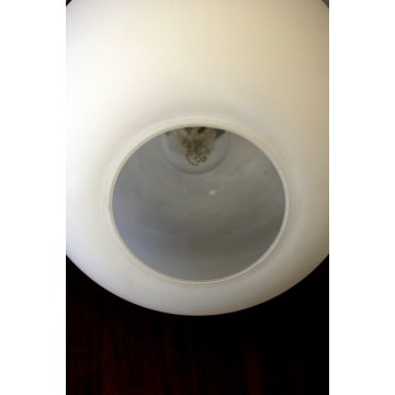 LAMPADARIO SOSPANSIONE CEILING LAMP VETRO OPALINO LAMPADA STILNOVO 50 DESIGN OLD