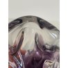 CIOTOLA POSACENERE VETRO SOMMERSO MURANO SVUOTA TASCHE COLOR VIOLA TRASPARENTE