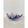 CIOTOLA POSACENERE VETRO SOMMERSO MURANO SVUOTA TASCHE BICOLORE AZZURRO VIOLA