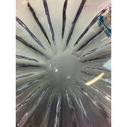 CIOTOLA POSACENERE VETRO SOMMERSO MURANO SVUOTA TASCHE BICOLORE AZZURRO VIOLA