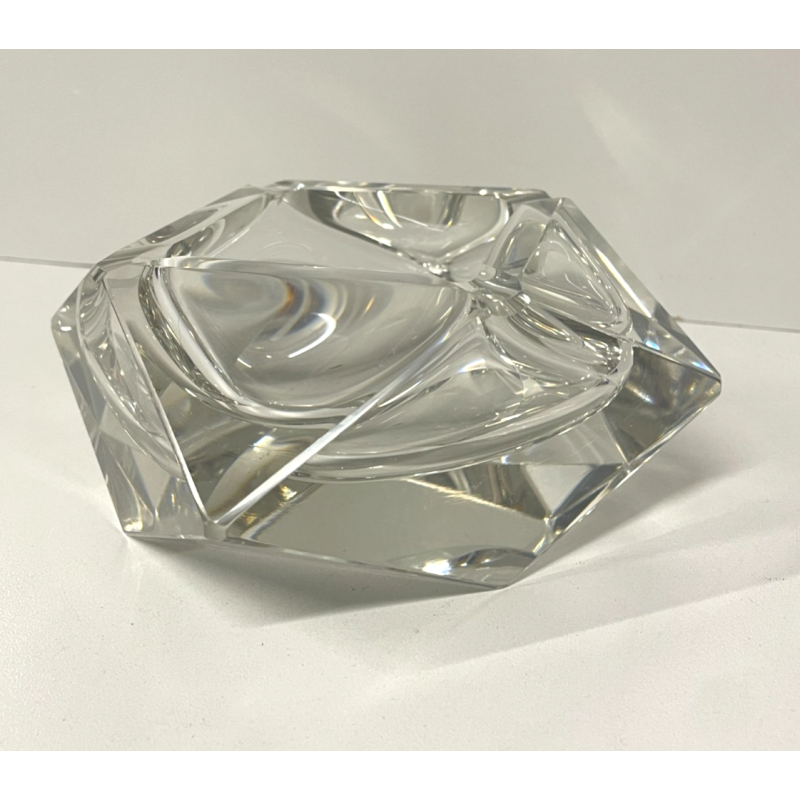 CIOTOLA POSACENERE VETRO MURANO SVUOTATASCHE TRASPARENTE ITALIA FORMA PIRAMIDALE