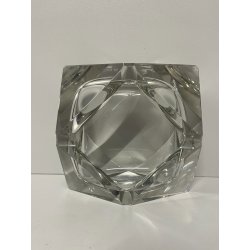 CIOTOLA POSACENERE VETRO MURANO SVUOTATASCHE TRASPARENTE ITALIA FORMA PIRAMIDALE