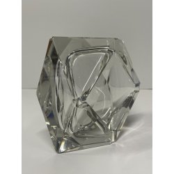 CIOTOLA POSACENERE VETRO MURANO SVUOTATASCHE TRASPARENTE ITALIA FORMA PIRAMIDALE