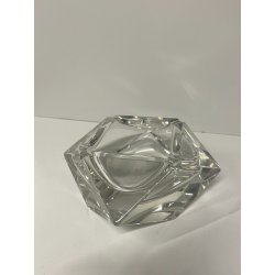 CIOTOLA POSACENERE VETRO MURANO SVUOTATASCHE TRASPARENTE ITALIA FORMA PIRAMIDALE