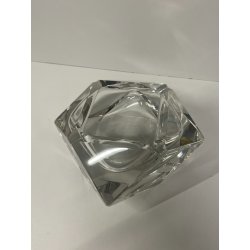 CIOTOLA POSACENERE VETRO MURANO SVUOTATASCHE TRASPARENTE ITALIA FORMA PIRAMIDALE
