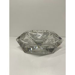 CIOTOLA POSACENERE VETRO MURANO SVUOTATASCHE TRASPARENTE ITALIA FORMA PIRAMIDALE