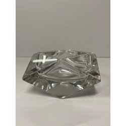 CIOTOLA POSACENERE VETRO MURANO SVUOTATASCHE TRASPARENTE ITALIA FORMA PIRAMIDALE