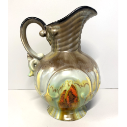 BROCCA CERAMICA MID CENTURY DECORO RILIEVO SMALTO POLICROMO BR 1412-26 GERMANY