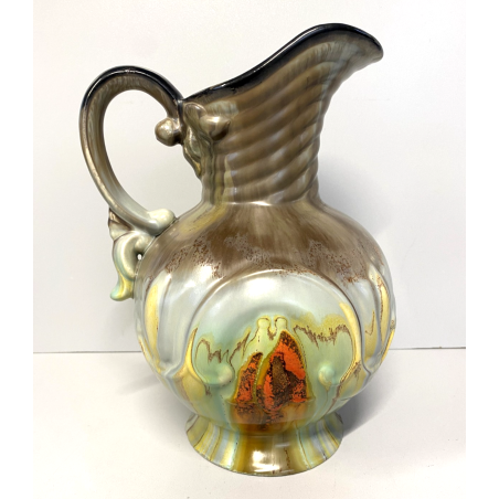 BROCCA CERAMICA MID CENTURY DECORO RILIEVO SMALTO POLICROMO BR 1412-26 GERMANY