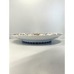 PIATTO CENTROTAVOLA PORCELLANA Imari Arita MOTIVI FLOREALI UCCELLI ø 31 cm JAPAN