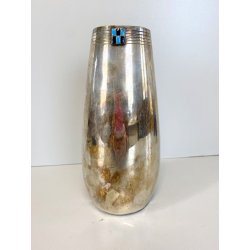 ANTICO VASO SHEFFIELD WMF Art Nouveau DESIGN epoca 1900 STEMMA SMALTO OLD VASE