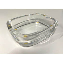 CIOTOLA POSACENERE ORREFORS VETRO TRASPARENTE OVALE GLASS CRISTALLO SIGARETTA