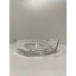 CIOTOLA POSACENERE ORREFORS VETRO TRASPARENTE OVALE GLASS CRISTALLO SIGARETTA
