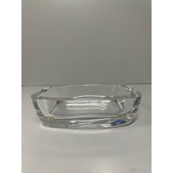 CIOTOLA POSACENERE ORREFORS VETRO TRASPARENTE OVALE GLASS CRISTALLO SIGARETTA
