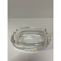 CIOTOLA POSACENERE ORREFORS VETRO TRASPARENTE OVALE GLASS CRISTALLO SIGARETTA