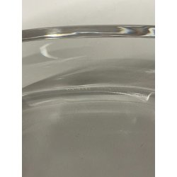 CIOTOLA POSACENERE ORREFORS VETRO TRASPARENTE OVALE GLASS CRISTALLO SIGARETTA