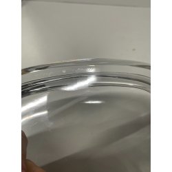 CIOTOLA POSACENERE ORREFORS VETRO TRASPARENTE OVALE GLASS CRISTALLO SIGARETTA