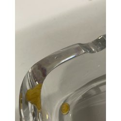 CIOTOLA POSACENERE ORREFORS VETRO TRASPARENTE OVALE GLASS CRISTALLO SIGARETTA