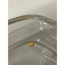 CIOTOLA POSACENERE ORREFORS VETRO TRASPARENTE OVALE GLASS CRISTALLO SIGARETTA