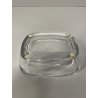 CIOTOLA POSACENERE ORREFORS VETRO TRASPARENTE OVALE GLASS CRISTALLO SIGARETTA