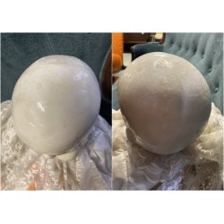 BAMBOLA CERAMICA Capodimonte Giustiniani Luigi NAPOLI VINTAGE DOLL Poupé 66 cm/h