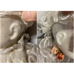 BAMBOLA CERAMICA Capodimonte Giustiniani Luigi NAPOLI VINTAGE DOLL Poupé 66 cm/h