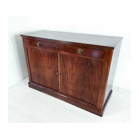 ANTICA CREDENZA INGLESE 1800 LEGNO MASSELLO MOGANO EPOCA DISPENSA CUCINA BUFFET